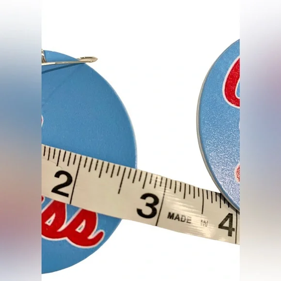 NEW CUSTOM Ole Miss University of Mississippi powder blue earrings jewelry - Picture 3 of 5